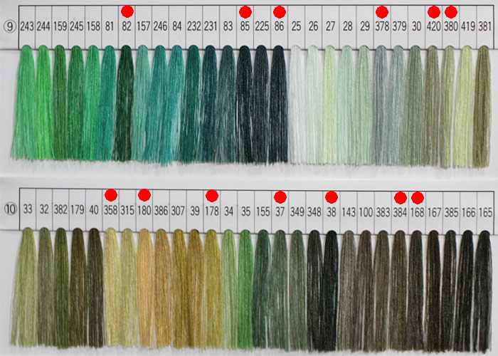 エースクラウンスパン見本帳　色番