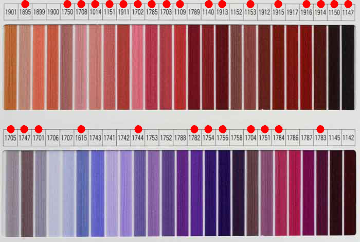 グンゼポリーナ色見本