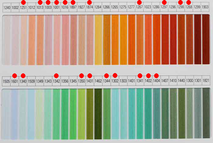 グンゼポリーナ色見本
