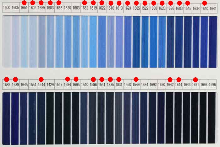グンゼポリーナ色見本